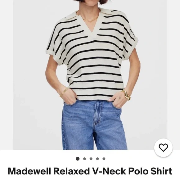 Madewell relaxed v-neck polo shirt - Picture 10 of 10